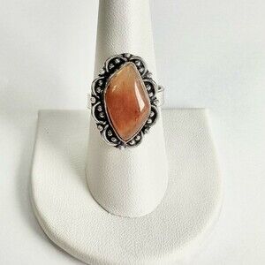 CARNELIAN Genuine Stone 925 Sterling Silver Ring